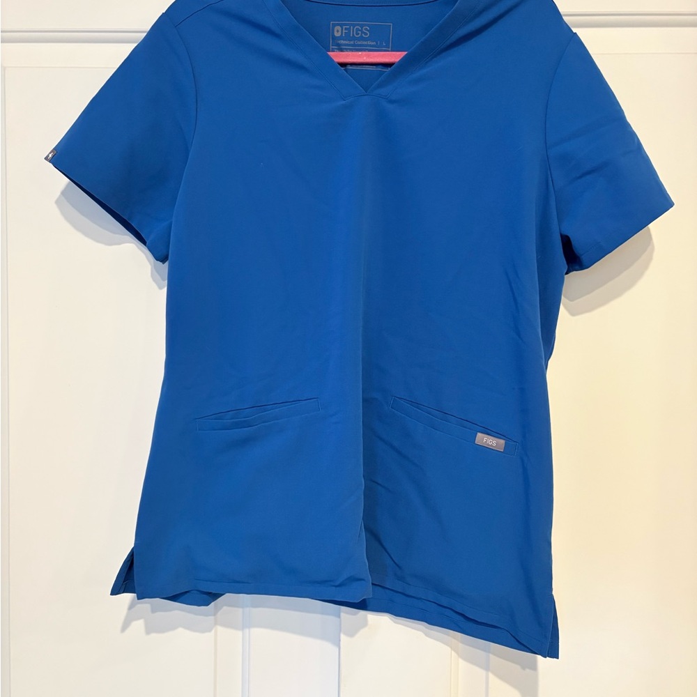 Figs Royal Blue large Scrub Top & medium bottom